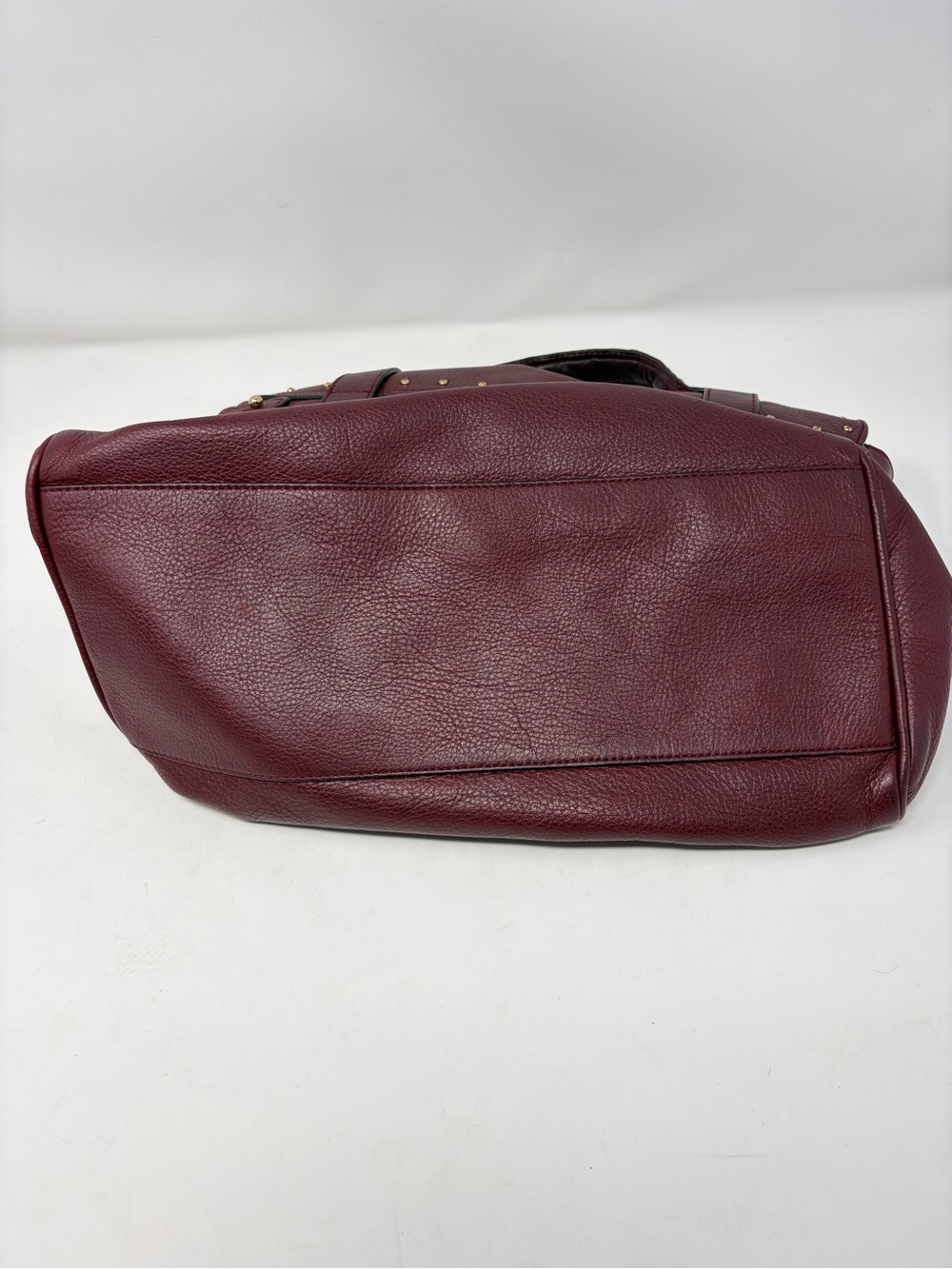 Mulberry Alexa Studded Tassel Satchel Bag Oxblood Burgundy Soft Buffalo Leather - Picture 15 of 16